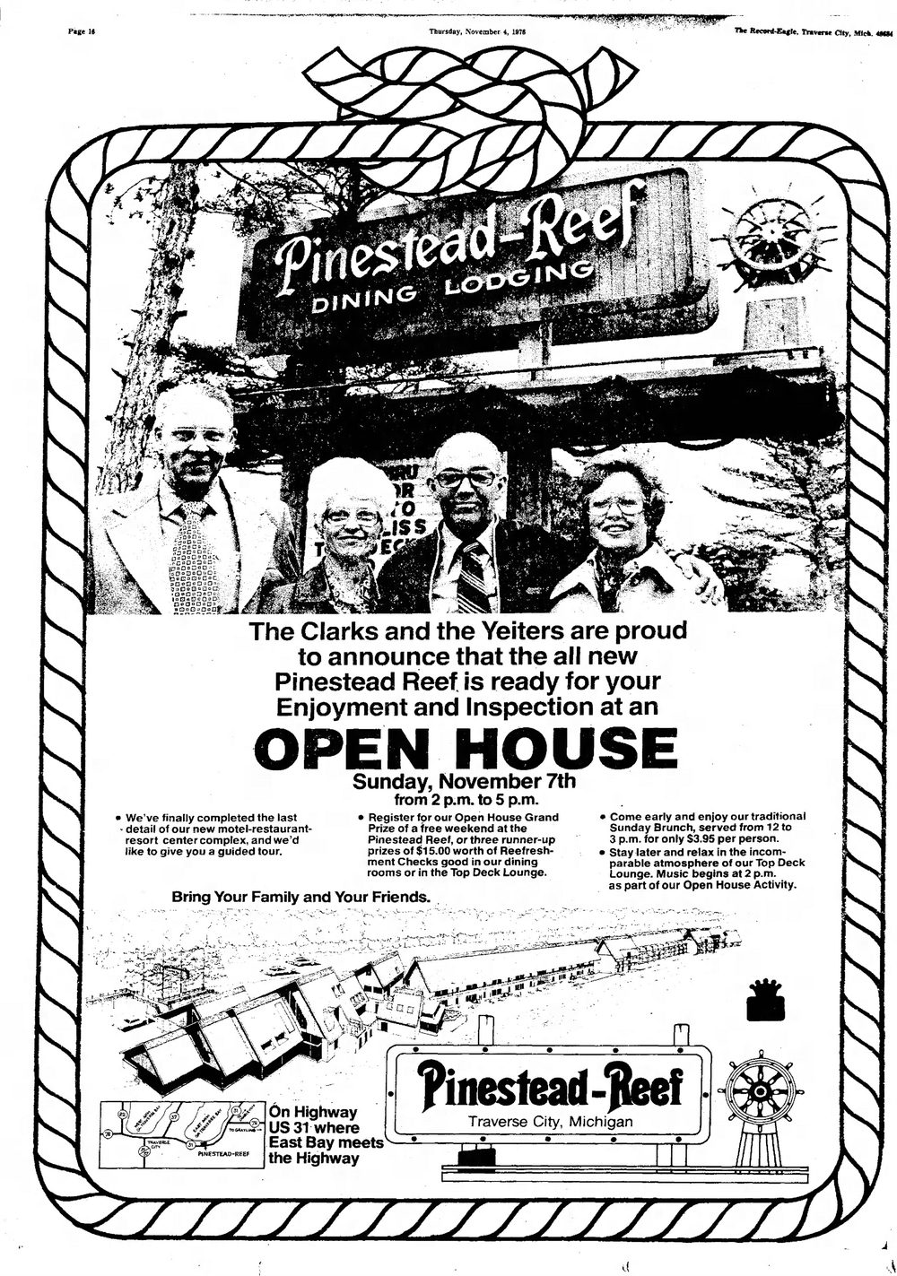 Pinestead Reef Resort (Reef Motel) - November 76 Announcement (newer photo)